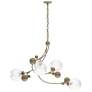 Sprig Pendant - Soft Gold Finish - Water Glass