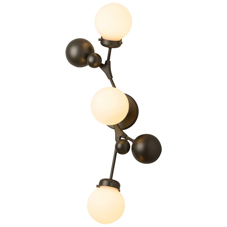 Image 1 Sprig Sconce - Dark Smoke Finish - Opal Glass