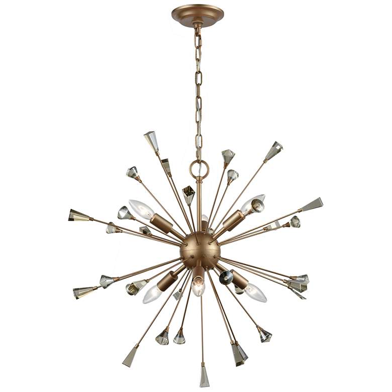 Image 1 Sprigny 25" Wide 6-Light Chandelier - Matte Gold