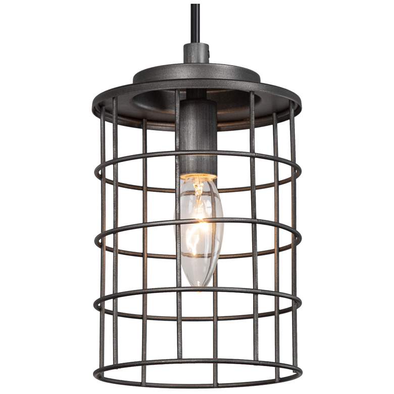 Image 1 Sprin 5.2 inch Wide Gray 1-Light Cylinder Pendant