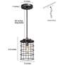 6_Sprin 5.2" Wide Gray 1-Light Cylinder Pendant more views