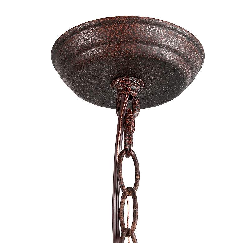 Image 3 Sprin 9 inch Wide 3-Light Open Candelabra Rustic Iron Mini Pendant more views