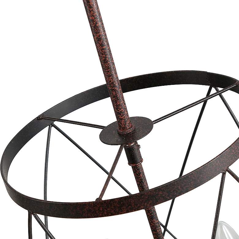 Image 4 Sprin 9" Wide 3-Light Open Candelabra Rustic Iron Mini Pendant more views