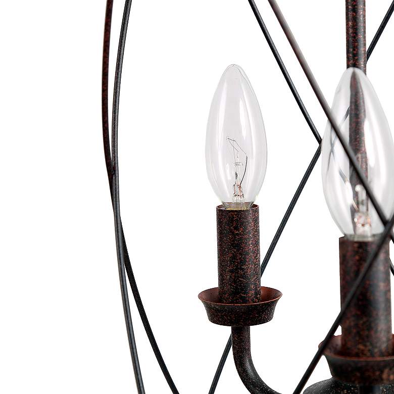 Image 5 Sprin 9" Wide 3-Light Open Candelabra Rustic Iron Mini Pendant more views