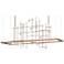 Spring 53.4"W Bronze Short Height LED Pendant With Clear Bubble Glass