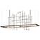 Spring 53.4"W Oil Rubbed Bronze Long LED Pendant w/ Clear Bubble Shade