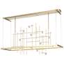 Spring 53.4"W Soft Gold Standard LED Pendant w/ Clear Bubble Glass Sha
