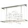 Spring 53.4"W Sterling Standard LED Pendant w/ Clear Bubble Glass Shad