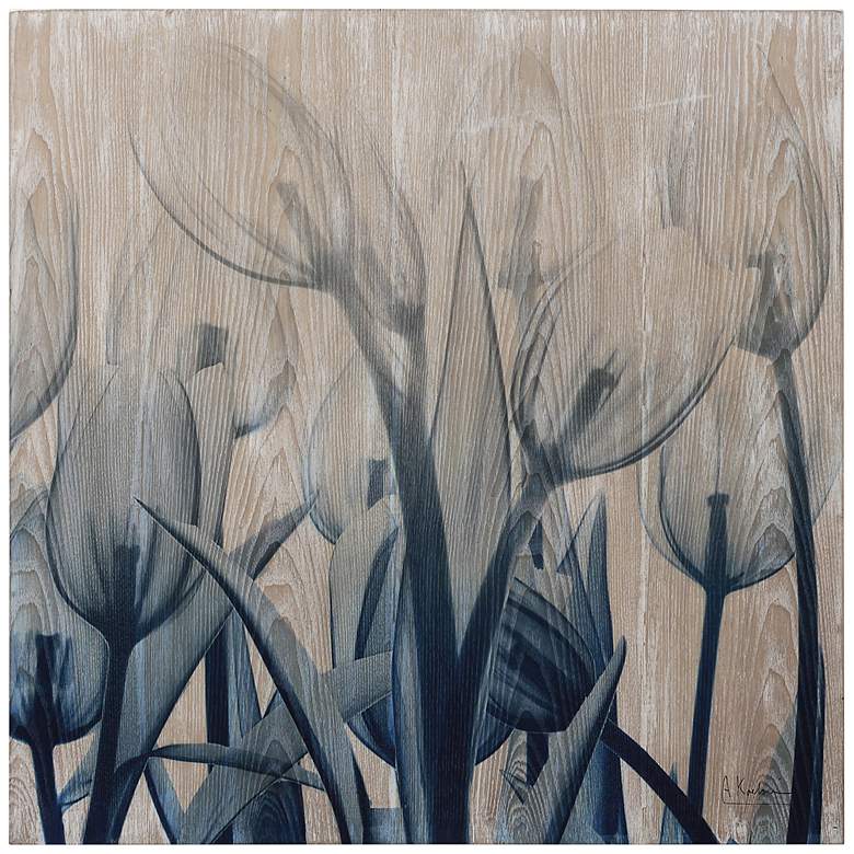 Image 2 Spring Bloom B 24 inch Square Giclee Printed Wood Wall Art