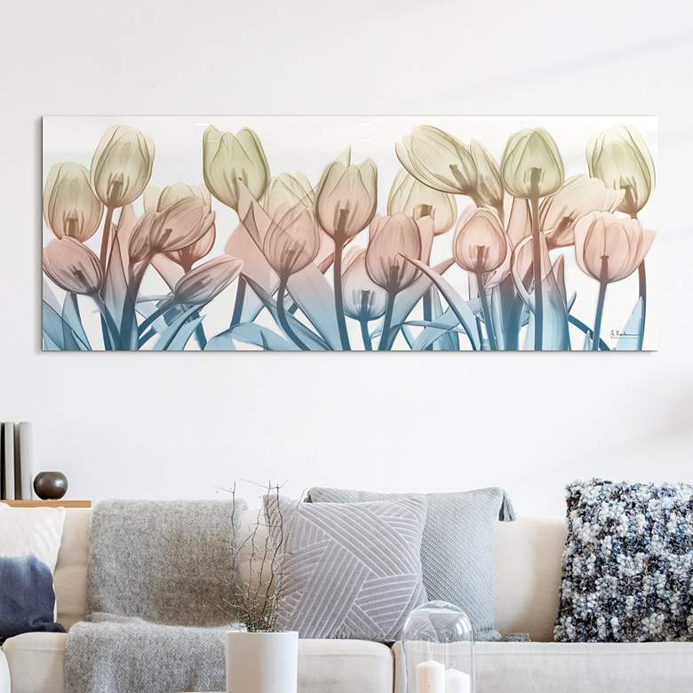 Image 2 Spring Blooms 63" Wide Tempered Glass Graphic Wall Art