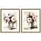 Spring Bouquet 32" High 2-Piece Framed Giclee Wall Art Set