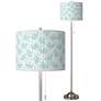 Spring Brushed Nickel Pull Chain Floor Lamp