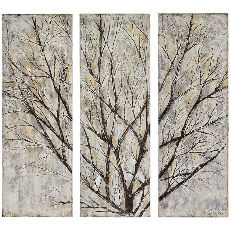 Image 1 Spring Creek 13 3/4" x 39 1/2" 3-Piece Triptych Wall Art