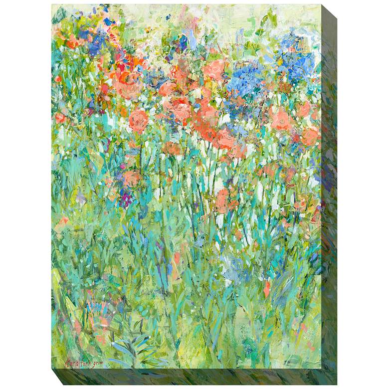 Image 2 Spring Essence 40" High Rectangular Outdoor Canvas Wall Art