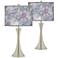 Spring Flowers 26 1/4"H Brushed Nickel Touch Table Lamps Set of 2