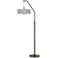 Spring Flowers Bronze Downbridge Arc Floor Lamp