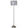 Spring Flowers Brushed Nickel Pull Chain Floor Lamp