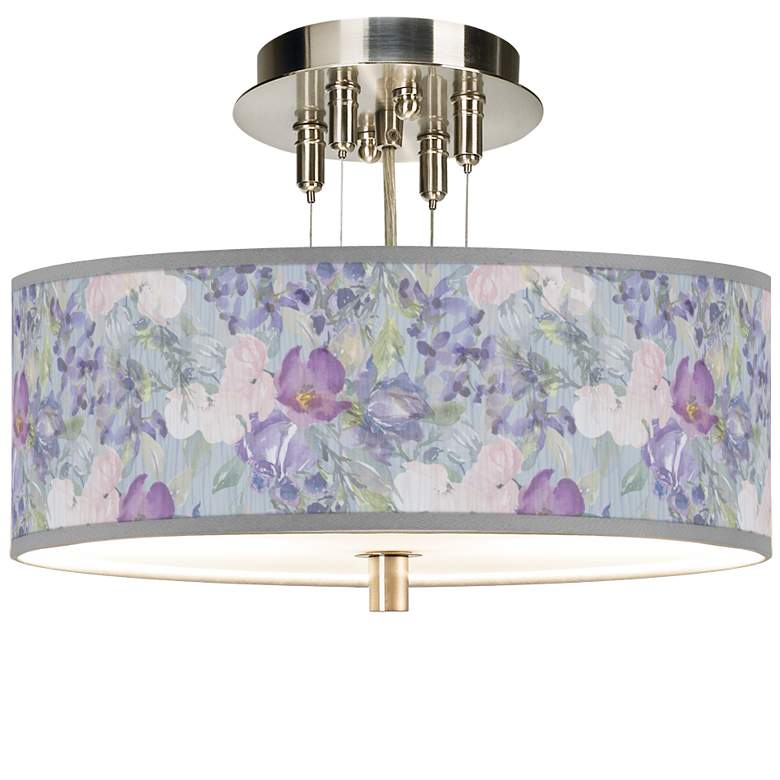 Spring Flowers Giclee 14&quot; Wide Ceiling Light