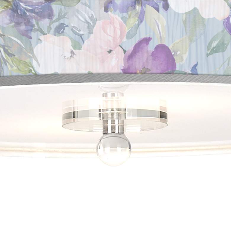 Image 3 Spring Flowers Giclee 16" Wide Semi-Flush Ceiling Light more views