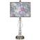 Spring Flowers Giclee Apothecary Clear Glass Table Lamp
