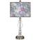 Spring Flowers Giclee Apothecary Clear Glass Table Lamp