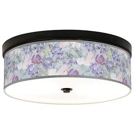 Image1 of Spring Flowers Giclee Energy Efficient Bronze Ceiling Light