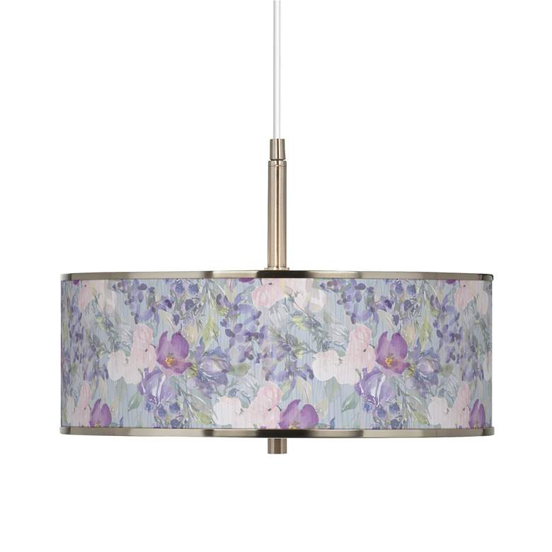 Image 1 Spring Flowers Giclee Glow 16" Wide Pendant Light