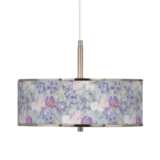 Spring Flowers Giclee Glow 16&quot; Wide Pendant Light