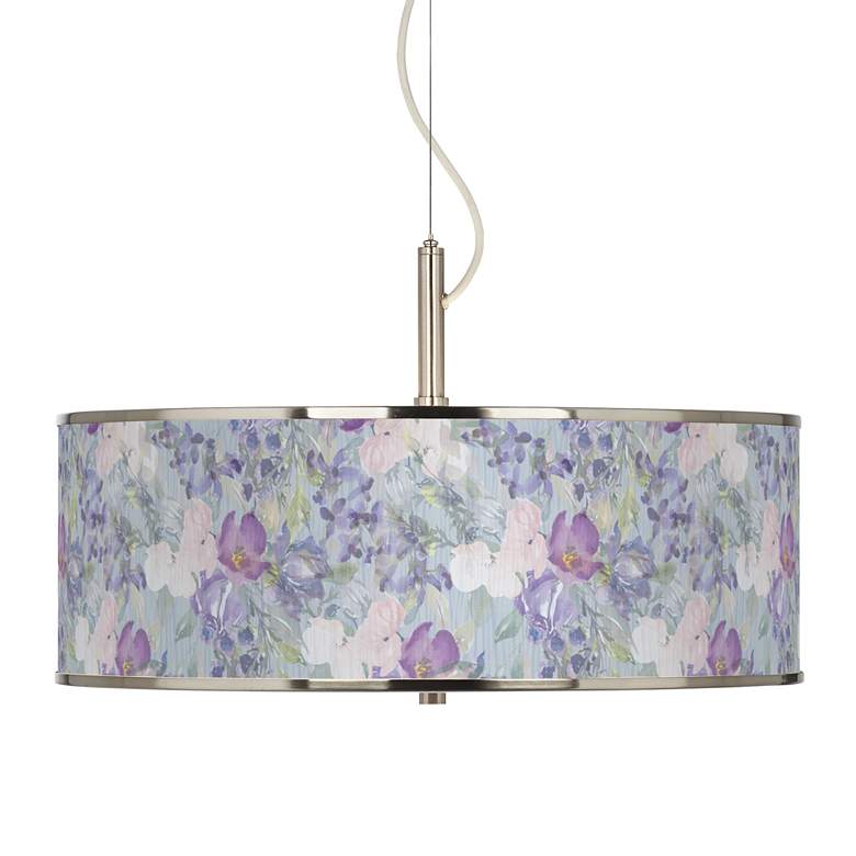 Image 1 Spring Flowers Giclee Glow 20" Wide Pendant Light