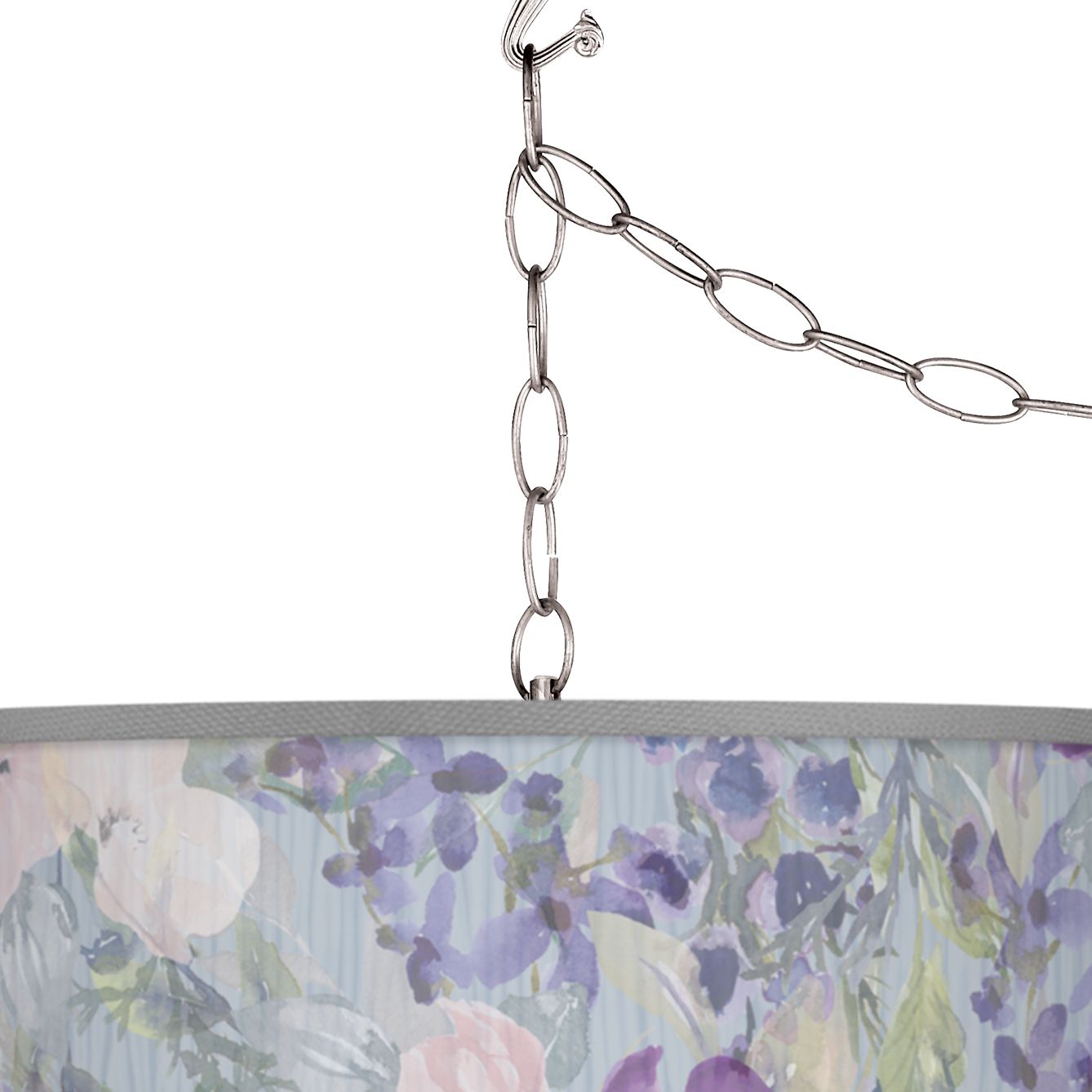 Image 2 Spring Flowers Giclee Glow Plug-In Swag Pendant more views