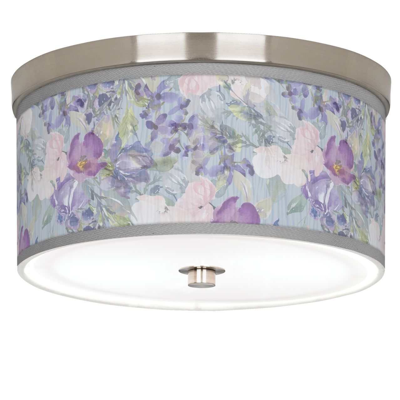 purple flush mount light