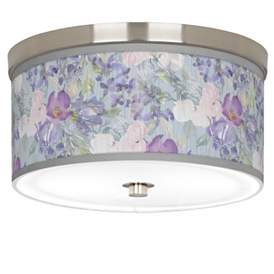 Image1 of Spring Flowers Giclee Nickel 10 1/4" Wide Ceiling Light