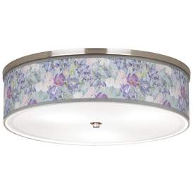 Image1 of Spring Flowers Giclee Nickel 20 1/4" Wide Ceiling Light