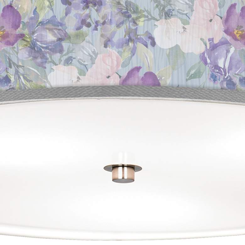 Image 3 Spring Flowers Giclee Nickel 20 1/4 inch Wide Ceiling Light more views