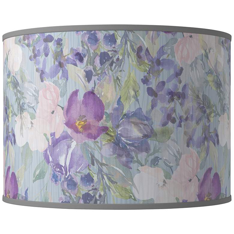Image 1 Spring Flowers Giclee Round Drum Lamp Shade 15.5x15.5x11 (Spider)