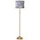 Spring Flowers Giclee Warm Gold Stick Floor Lamp