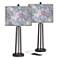 Spring Flowers Susan Dark Bronze USB Table Lamps Set of 2