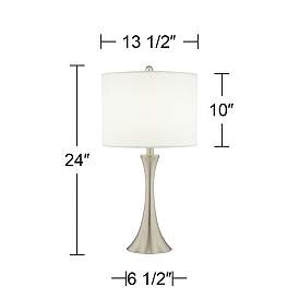 Image5 of Spring Flowers Trish Brushed Nickel Touch Table Lamps Set of 2 more views