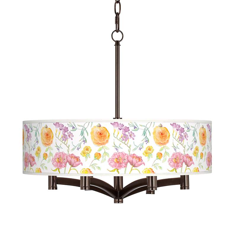 Image 1 Spring Garden Ava 6-Light Bronze Pendant Chandelier