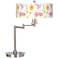 Spring Garden Flowers Giclee Shade LED Swing Arm Desk Lamp