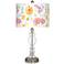 Spring Garden Giclee Apothecary Clear Glass Table Lamp