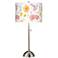 Spring Garden Giclee Brushed Nickel Table Lamp