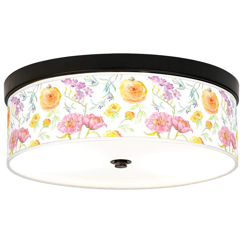 Image 1 Spring Garden Giclee Energy Efficient Bronze Ceiling Light