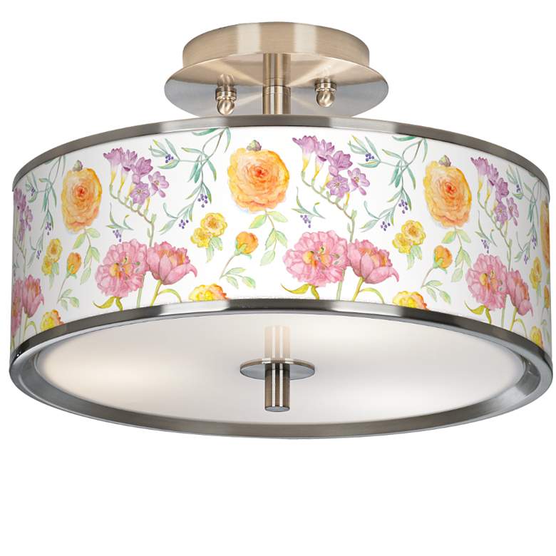 Image 1 Spring Garden Giclee Glow 14" Wide Ceiling Light