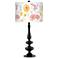 Spring Garden Giclee Paley Black Table Lamp