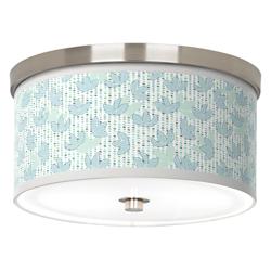 Spring Giclee Nickel 10 1/4&quot; Wide Ceiling Light