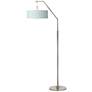 Spring Giclee Shade Arc Floor Lamp