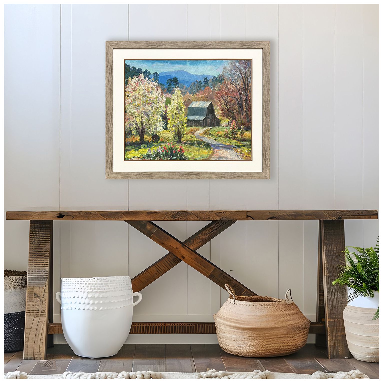 Image 5 Spring Plein Air 36"W x 30"H Framed Art more views