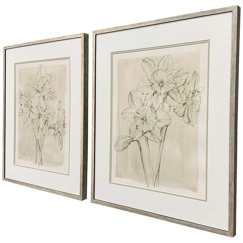 Image 2 Spring Promises 23"W x 27"H Modern Framed Art Set of 2 more views