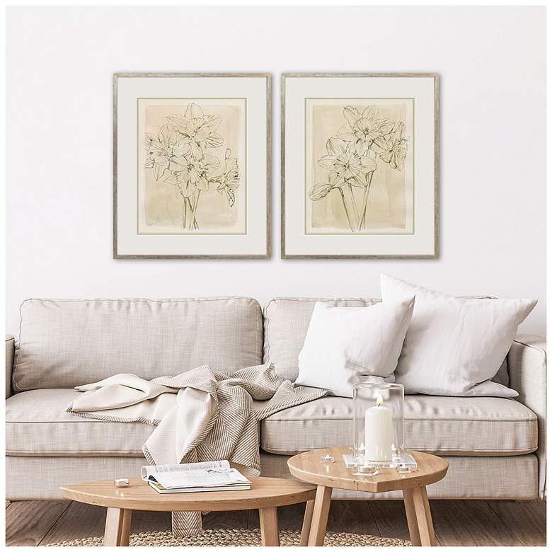Image 4 Spring Promises 23"W x 27"H Modern Framed Art Set of 2 more views